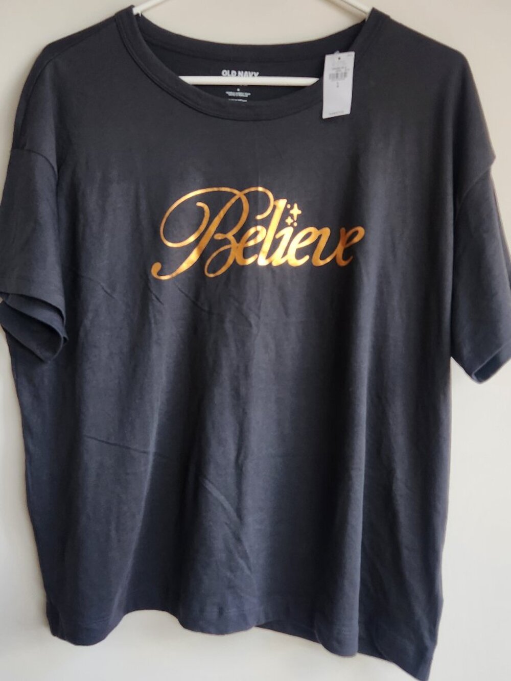 Old Navy Believe T-Shirt/Pajama Top Size L NWT